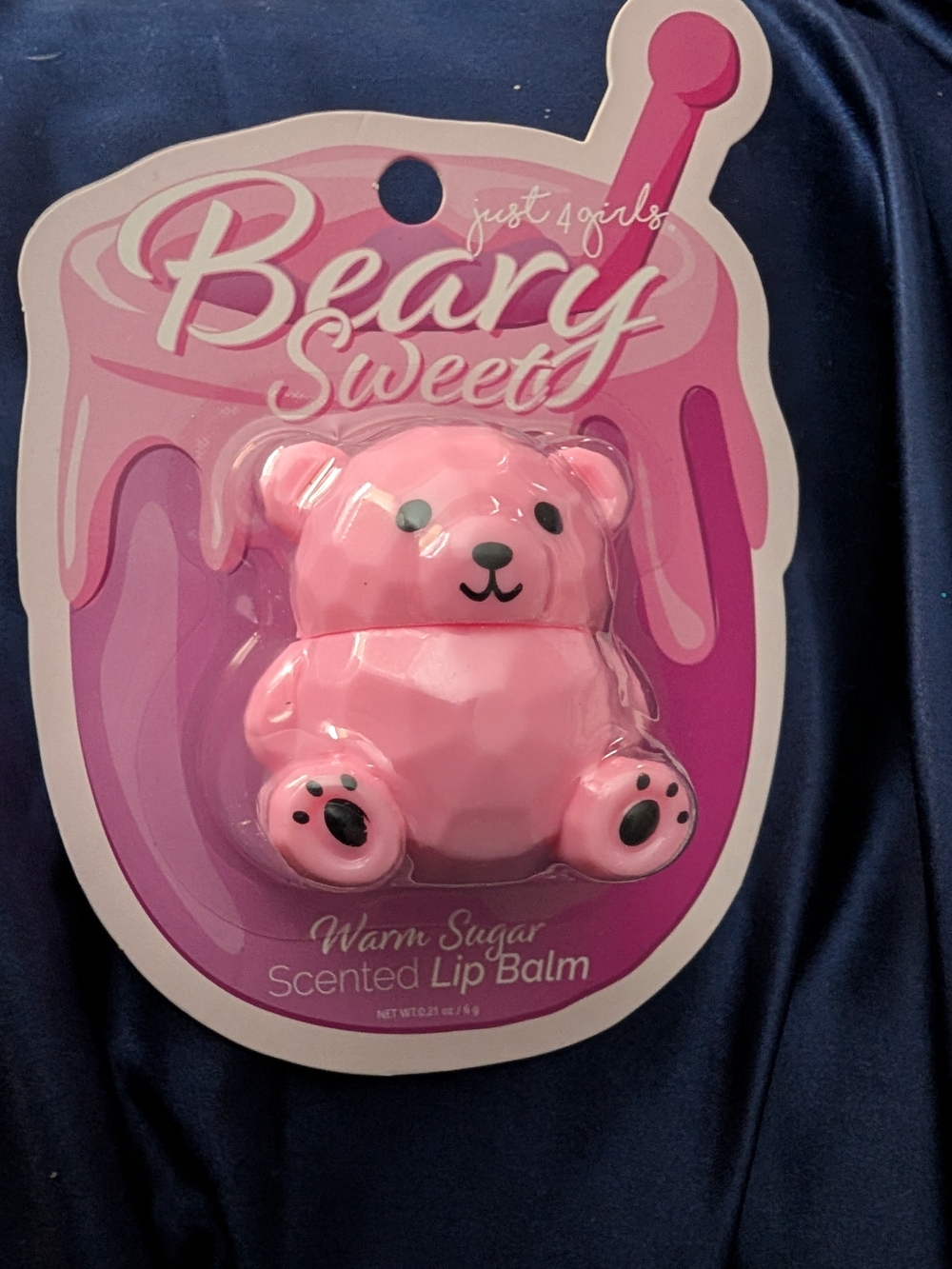 🟢 Warm Sugar Scented Lip Balm - Pink Bear
